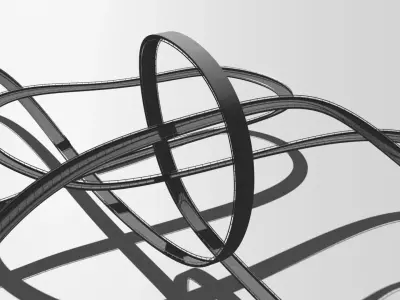 Acrobatic track Low-poly 3D model