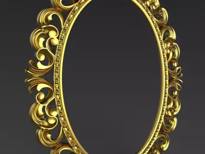 Decorative 3D Mirror Frame 3D model
