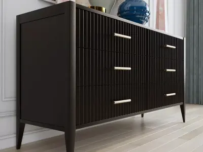 Dresser with decor 3D model