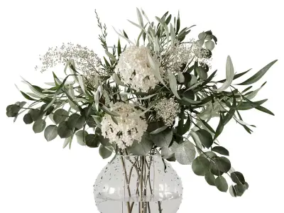 Bouquet of spring flowers 3D model