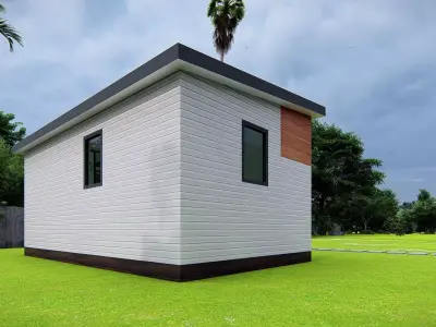 Small Tiny American House 3D Model Modern Minimal Residential 3D model