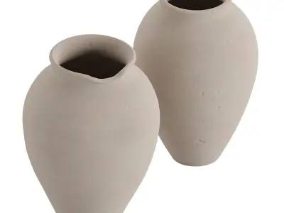 Modern Handcrafted Vases 3D model
