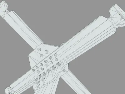 Hedgehog Anti-Tank Obstacle PBR Low-poly 3D model