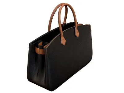 Louis Vuitton bag ALL SET Black Leather 3D model