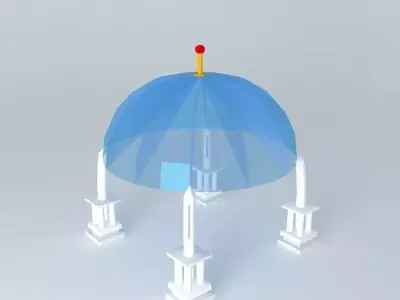 glass dome gazebo 3D model