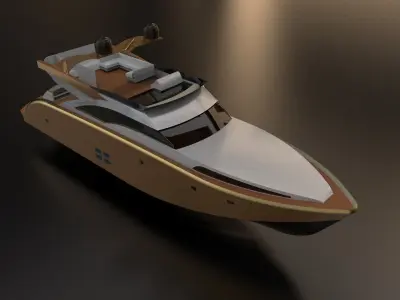 recreational yacht 3D model