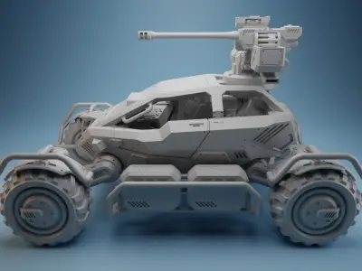 KV-Vehicle-001 space vehicle ADD-ON 3D print model