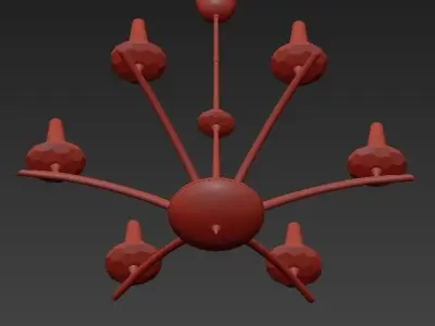 Dubai chandelier with four lights 3D model
