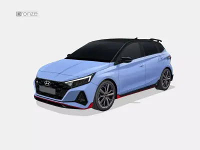 Hyundai i20 N 2021 Low-poly 3D model