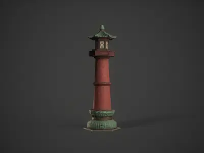 Chinese Stone Lantern 3D model