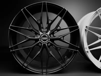 Vossen Hybrid forged Series S21 center Lock car ring Low-poly 3D model