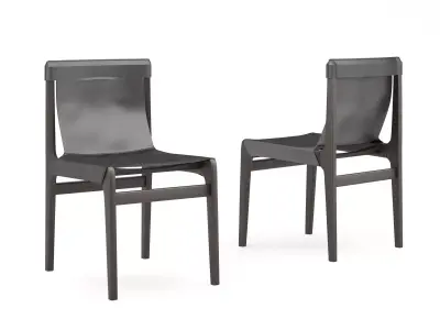 Cb2 Burano leather sling chair 3D model