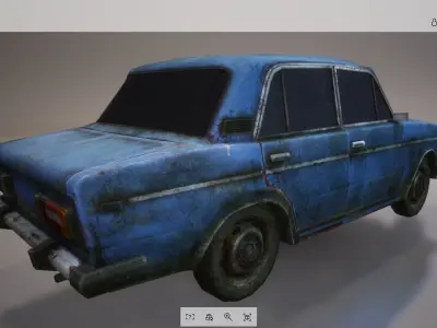Lowpoly Car 09 Low-poly 3D model
