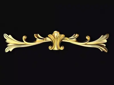 Central decor ornament for furniture 3D model 261