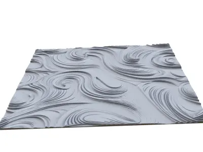 modern panel wall decor set wall relief mural CNC 69 3D model