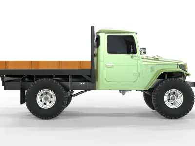 Toyota Fj45 with Flatbed 1980  3D model