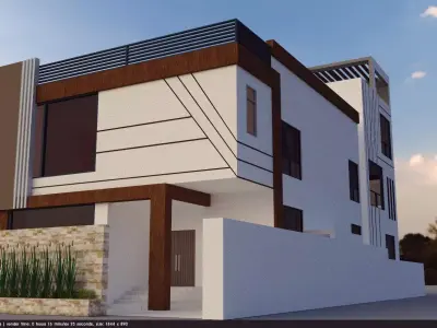 Modern Residential House Design A56 DWG SketchUp 3D model