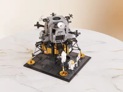 Brick lunar lander set 3D model