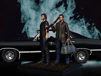 Supernatural - Dean and Sam 3D print model