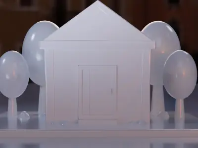 Tabletop House Model 3D print model