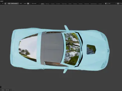 Car Chevrolet Corvette C6 Low-poly 3D model