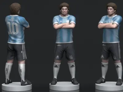 Diego Maradona 3D Printable  3D print model