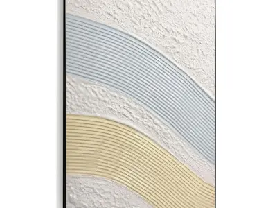 Plaster Two Photo Frame 450 Low-poly 3D model