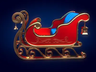 Christmas Sleigh 3D model