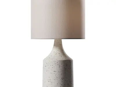 White Terrazo Table Lamp 3D model