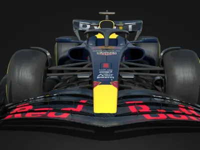 RedBull RB19 Rigged Low-poly 3D model