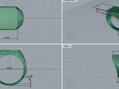 Men Rings  Free 3D print model