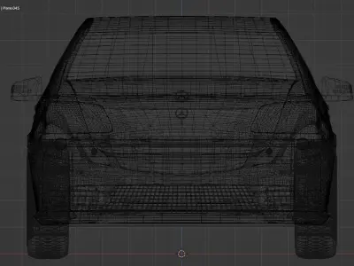 Mercedes-Benz W212 E-class PBR game ready low-poly 3D model Low-poly 3D model