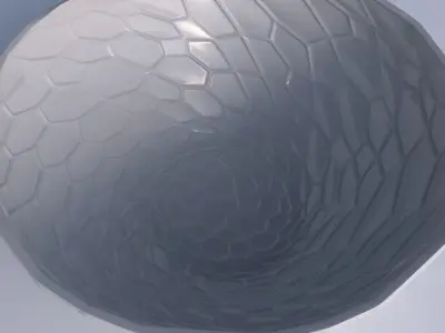Bowl wide with organic cells 3D print model