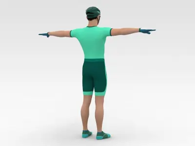 Cyclist 08 3D model