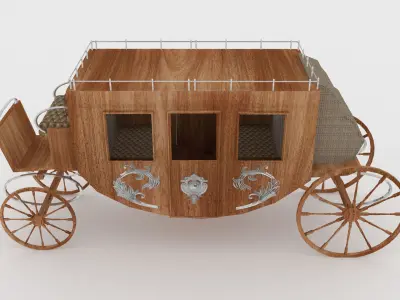 Western Wagon 4 3D model