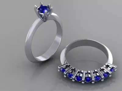 Engagement ring 3D print model