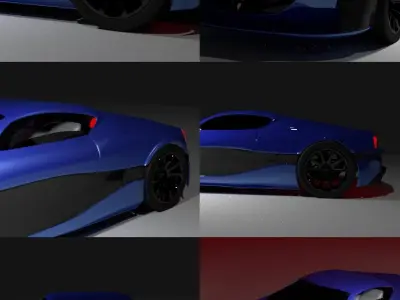 Rimac One Concept  Low-poly 3D model