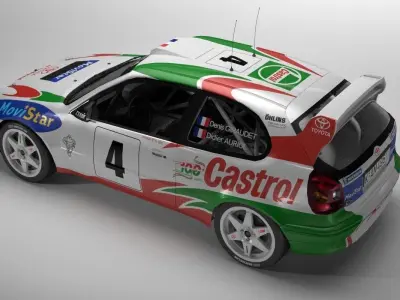 Toyota Corolla WRC Low Poly Low-poly 3D model