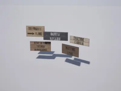 Pannel War Low-poly 3D model