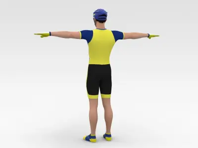 Cyclist 02 3D model