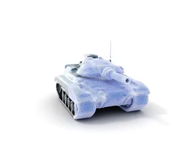 Futuristic Battle Tank Model Pack for Rendering and Games Low-poly 3D model