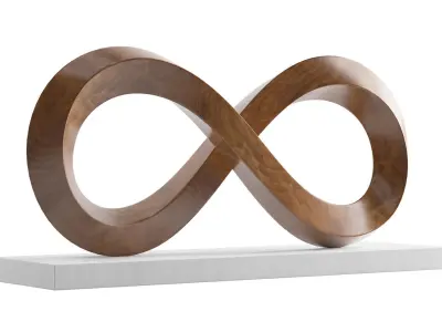 Abstract sculpture Infinity Mobius 3D model