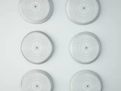 Vintage Ethiopian Split Bowls 3D model