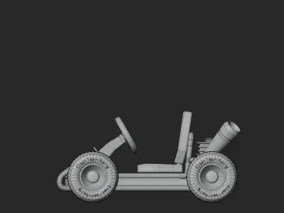 crash cart Low-poly 3D model
