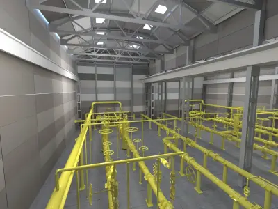  Gas distribution station 3D model