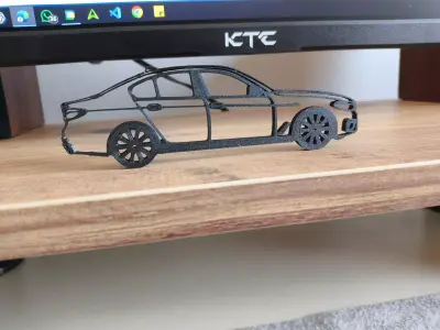 Sport Car 520 2D Figure  3D print model