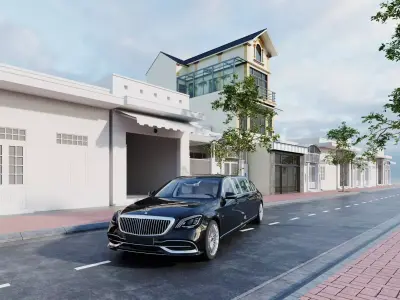 Mercedes Benz S650Pullman Maybach 3D print model