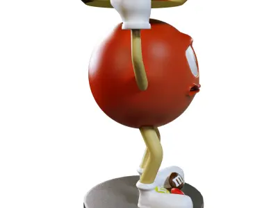 MMs Statue with Storage Low-poly 3D model