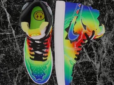 J BALVIN X NIKE AIR JORDAN HIGH OG 3D SHOES Low-poly 3D model