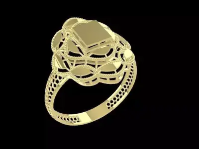 rings 3D print model 11